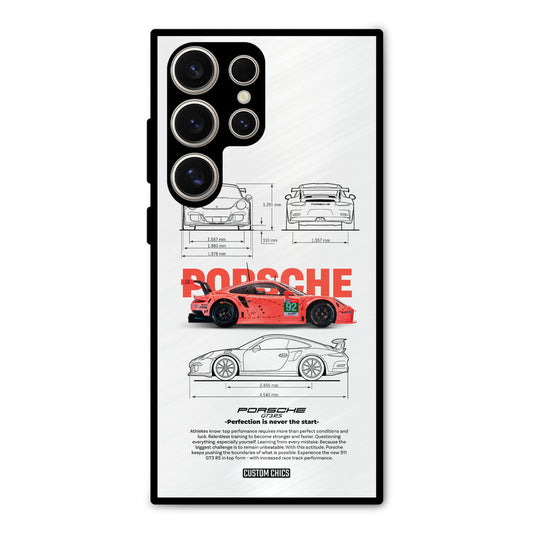 Orabge Porche Samsung Galaxy S24 Ultra Mobile Back Cover - Car&Bike PrintShield Case