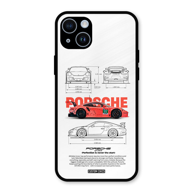 Orabge Porche iPhone 14 Mobile Back Cover - Car&Bike PrintShield Case