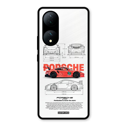 Orabge Porche Vivo Y100 Mobile Back Cover - Car&Bike PrintShield Case