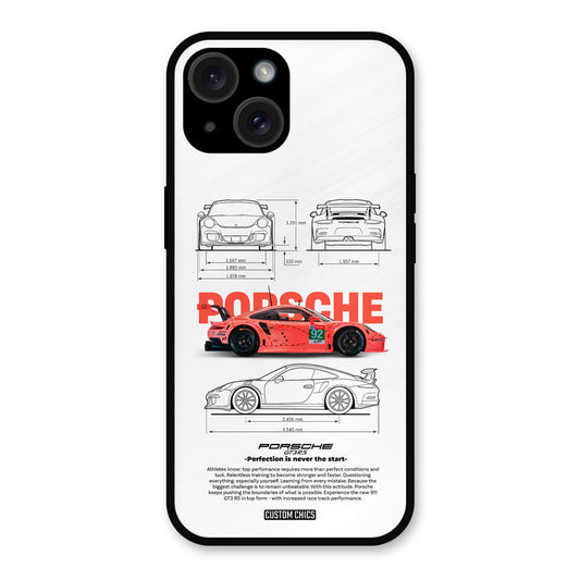 Orabge Porche iPhone 15 Mobile Back Cover - Car&Bike PrintShield Case