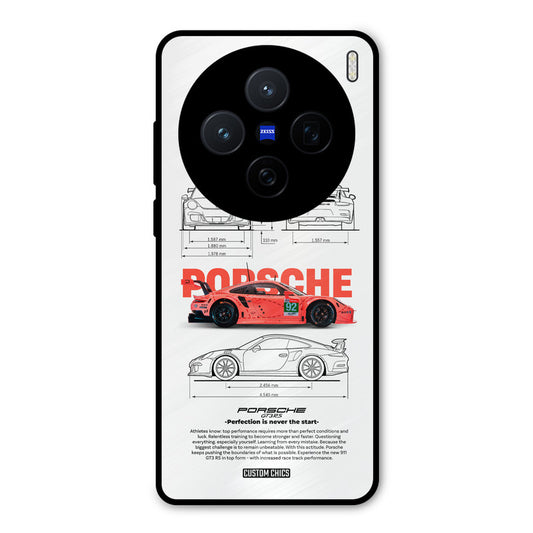 Orabge Porche Vivo X200 Mobile Back Cover - Car&Bike PrintShield Case