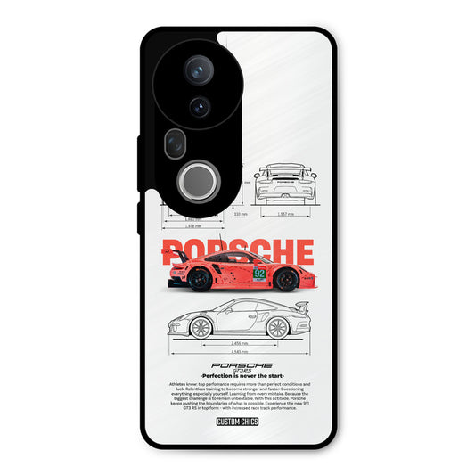 Orabge Porche Vivo T4 Ultra Mobile Back Cover - Car&Bike PrintShield Case