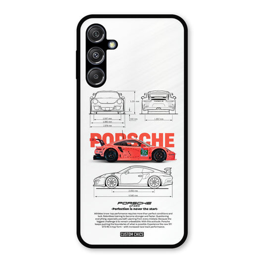 Orabge Porche Samsung Galaxy M34 5G Mobile Back Cover - Car&Bike PrintShield Case