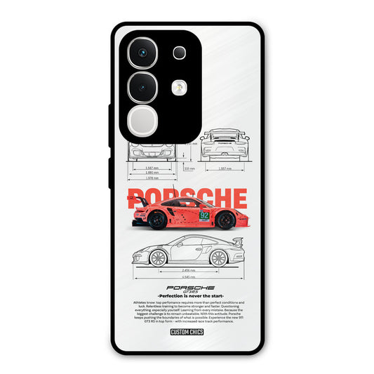 Orabge Porche Vivo T4x Mobile Back Cover - Car&Bike PrintShield Case