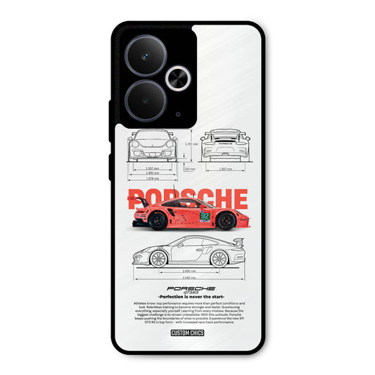 Orabge Porche Realme 14T Mobile Back Cover - Car&Bike PrintShield Case