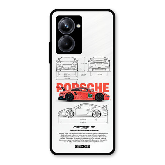 Orabge Porche Realme 10 Pro Mobile Back Cover - Car&Bike PrintShield Case