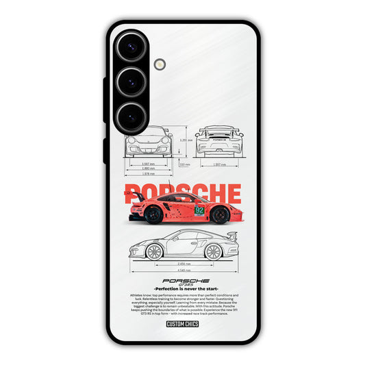 Orabge Porche Samsung Galaxy S24 Plus Mobile Back Cover - Car&Bike PrintShield Case