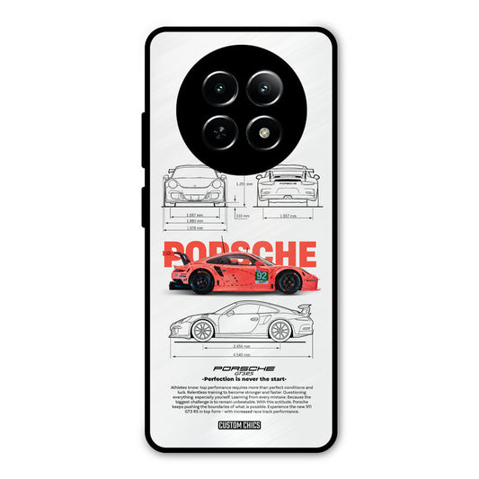 Orabge Porche Realme Narzo N65 Mobile Back Cover - Car&Bike PrintShield Case