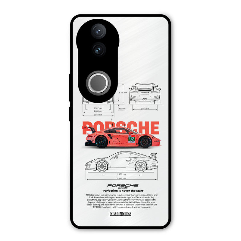 Orabge Porche Vivo V50 Mobile Back Cover - Car&Bike PrintShield Case