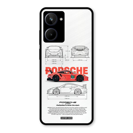 Orabge Porche Realme 10 Mobile Back Cover - Car&Bike PrintShield Case