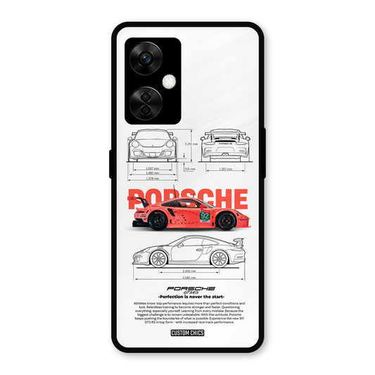 Orabge Porche OnePlus Nord CE 3 Lite Mobile Back Cover - Car&Bike PrintShield Case