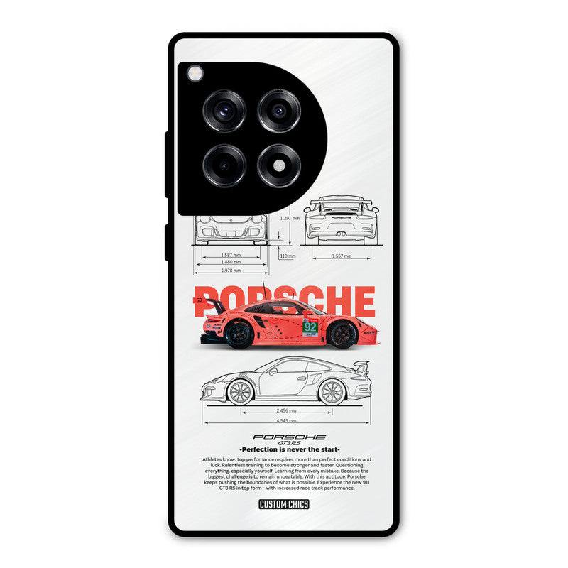 Orabge Porche OnePlus 12R Mobile Back Cover - Car&Bike PrintShield Case