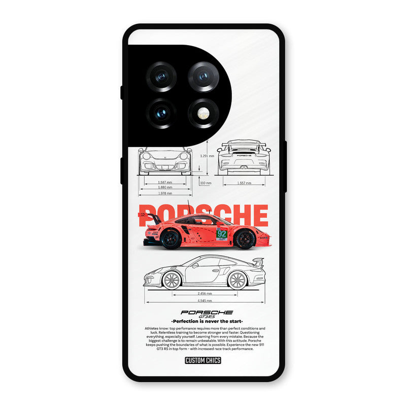 Orabge Porche OnePlus 11 Mobile Back Cover - Car&Bike PrintShield Case