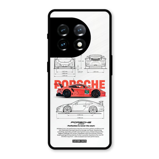 Orabge Porche OnePlus 11 Mobile Back Cover - Car&Bike PrintShield Case