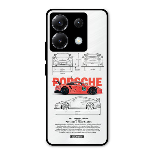 Orabge Porche Poco X6 Mobile Back Cover - Car&Bike PrintShield Case