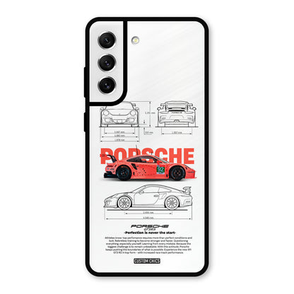 Orabge Porche Samsung Galaxy S21 FE 5G (2023) Mobile Back Cover - Car&Bike PrintShield Case