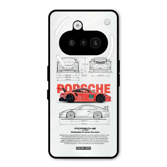 Orabge Porche Nothing Phone 3A Mobile Back Cover - Car&Bike PrintShield Case