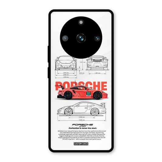 Orabge Porche Realme 11 Pro Plus Mobile Back Cover - Car&Bike PrintShield Case