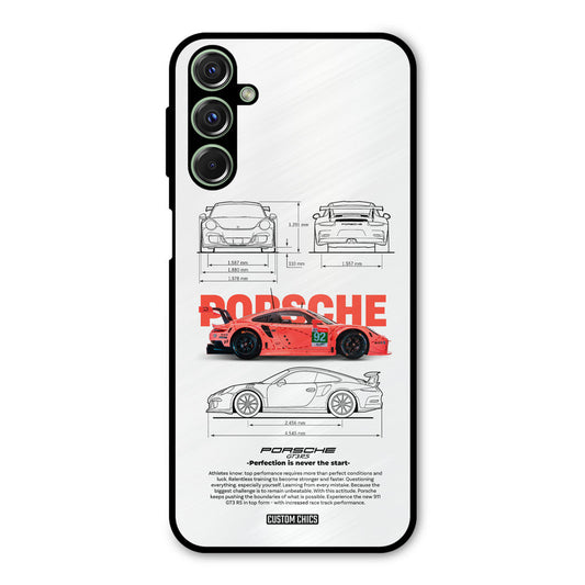 Orabge Porche Samsung Galaxy M34 Mobile Back Cover - Car&Bike PrintShield Case