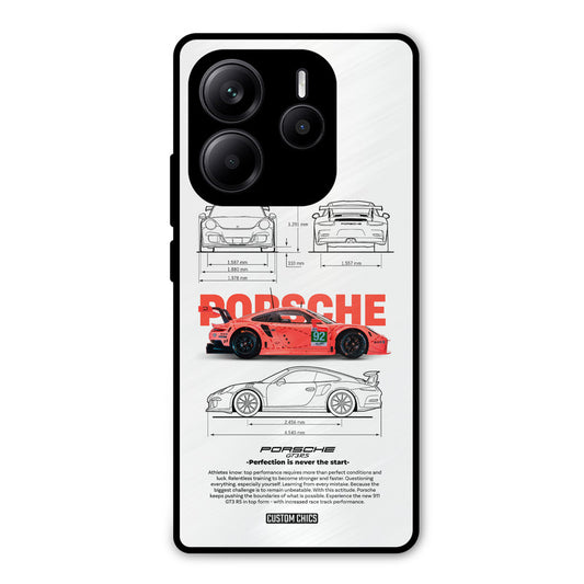 Orabge Porche Redmi Note 14 Mobile Back Cover - Car&Bike PrintShield Case
