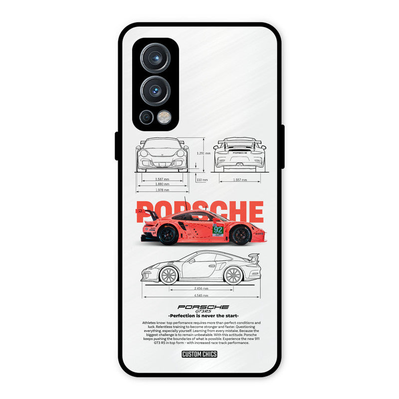 Orabge Porche OnePlus Nord 2 5G Mobile Back Cover - Car&Bike PrintShield Case