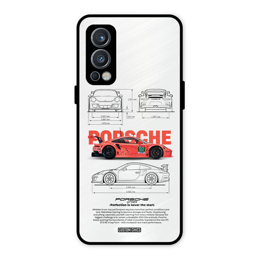 Orabge Porche OnePlus Nord 2 5G Mobile Back Cover - Car&Bike PrintShield Case