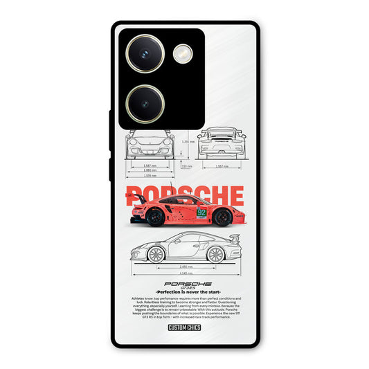 Orabge Porche Vivo Y200 Pro Mobile Back Cover - Car&Bike PrintShield Case