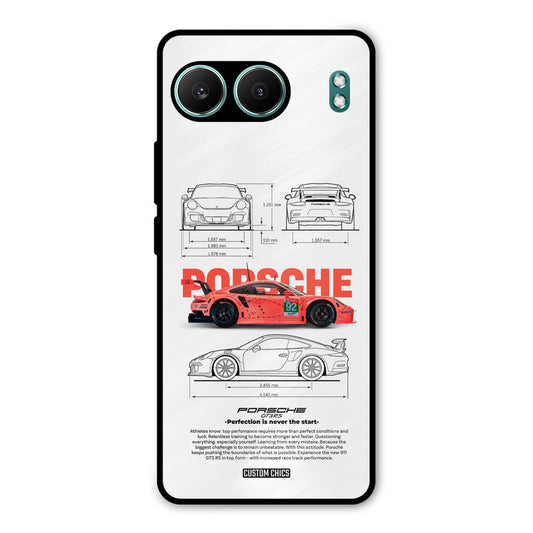 Orabge Porche OnePlus Nord 4 Mobile Back Cover - Car&Bike PrintShield Case