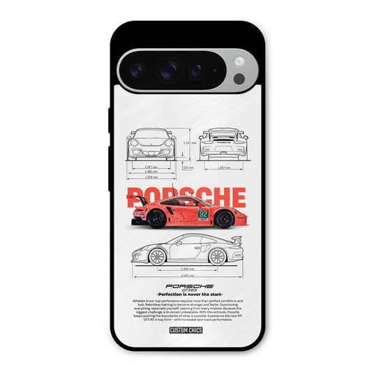 Orabge Porche Google Pixel 9 Pro XL Mobile Back Cover - Car&Bike PrintShield Case