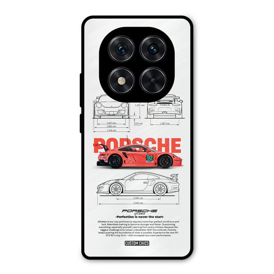 Orabge Porche Redmi Note 14 Pro Mobile Back Cover - Car&Bike PrintShield Case