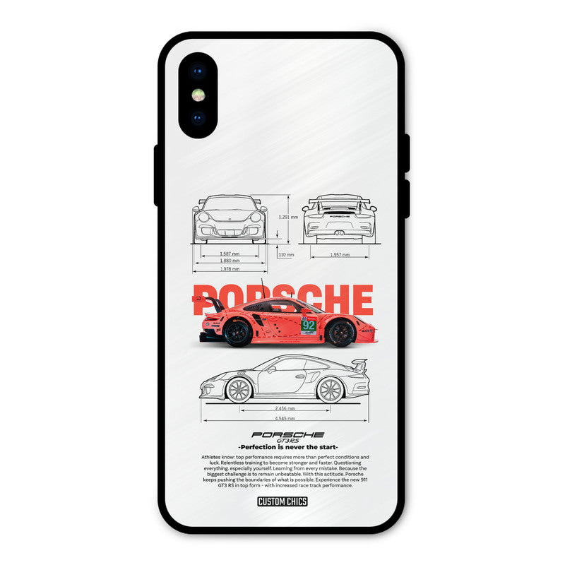 Orabge Porche iPhone X Mobile Back Cover - Car&Bike PrintShield Case