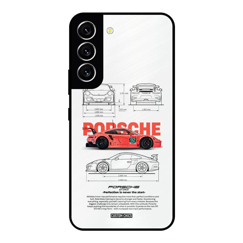 Orabge Porche Samsung Galaxy S22 Mobile Back Cover - Car&Bike PrintShield Case