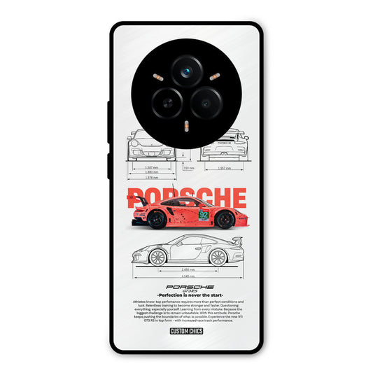 Orabge Porche Realme 14 Pro Mobile Back Cover - Car&Bike PrintShield Case