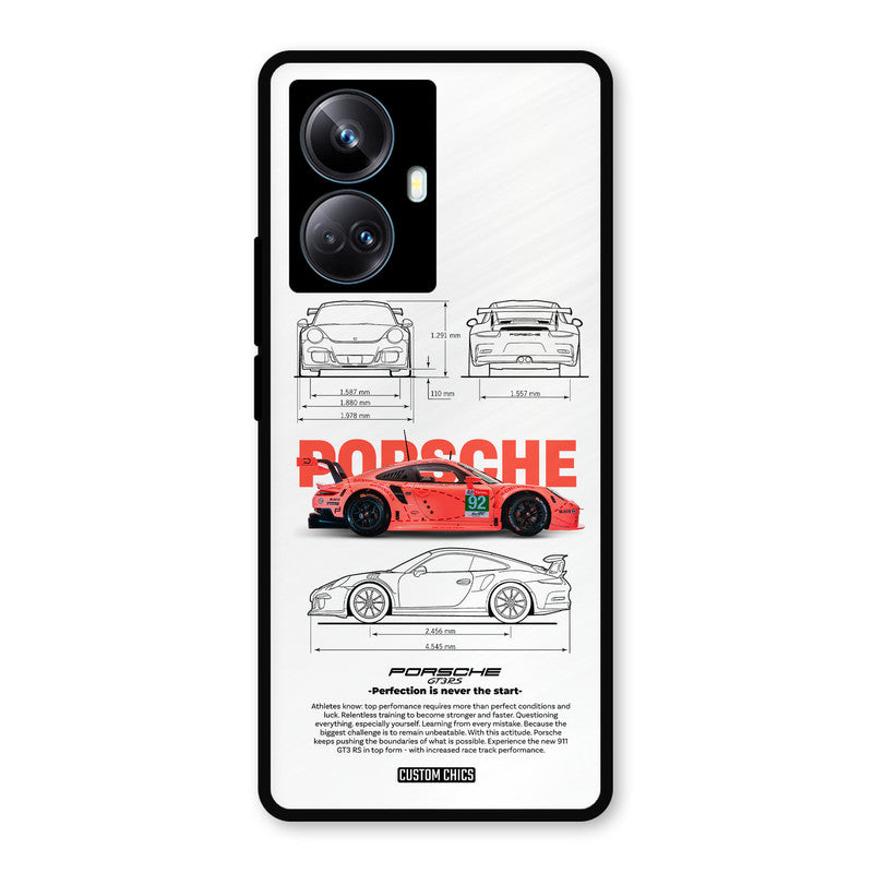 Orabge Porche Realme 10 Pro Plus Mobile Back Cover - Car&Bike PrintShield Case