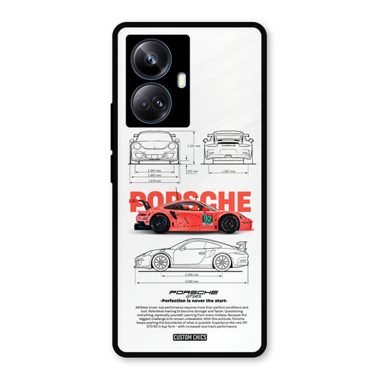 Orabge Porche Realme 10 Pro Plus Mobile Back Cover - Car&Bike PrintShield Case