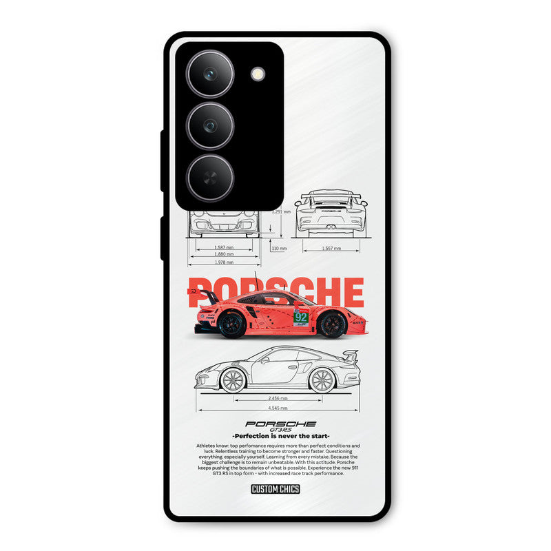 Orabge Porche Realme 14x Mobile Back Cover - Car&Bike PrintShield Case