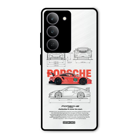 Orabge Porche Realme 14x Mobile Back Cover - Car&Bike PrintShield Case