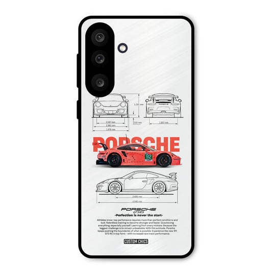 Orabge Porche Samsung Galaxy M56 Mobile Back Cover - Car&Bike PrintShield Case