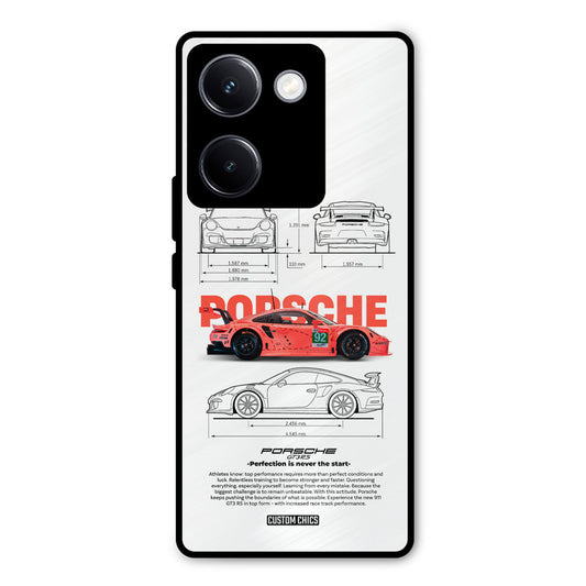 Orabge Porche Vivo Y300 Plus Mobile Back Cover - Car&Bike PrintShield Case