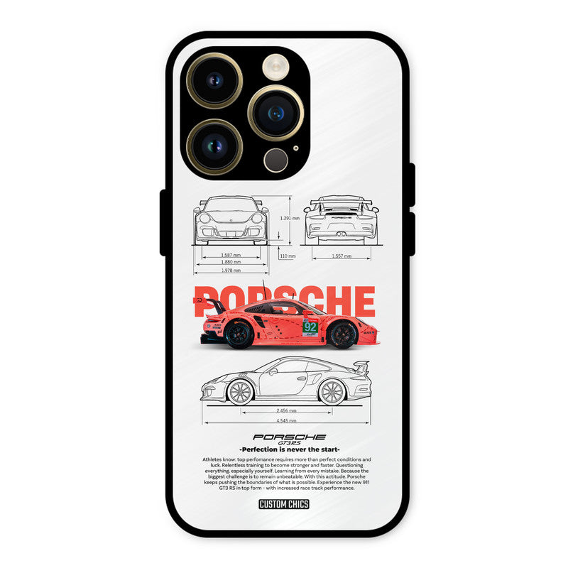 Orabge Porche iPhone 14 Pro Mobile Back Cover - Car&Bike PrintShield Case