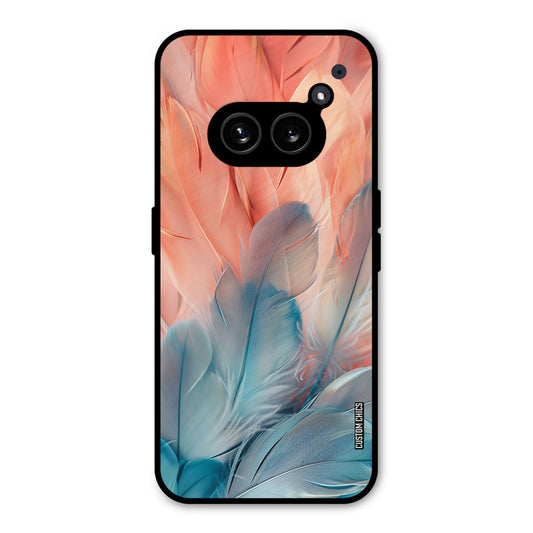 Orange Blue Feather Nothing Phone 2a Mobile Back Cover - Aesthetic PrintShield Case