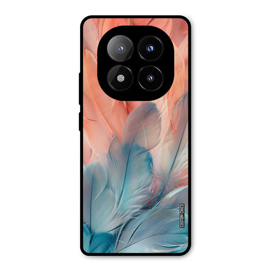 Orange Blue Feather Redmi Note 14 Pro Plus 5G Mobile Back Cover - Aesthetic PrintShield Case