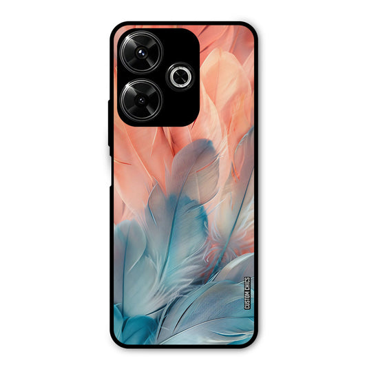 Orange Blue Feather Redmi 13 5G Mobile Back Cover - Aesthetic PrintShield Case