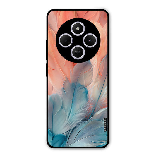Orange Blue Feather Poco M7 Mobile Back Cover - Aesthetic PrintShield Case