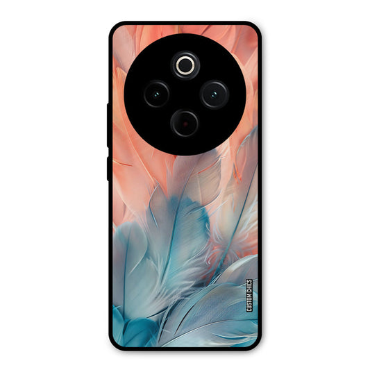 Orange Blue Feather iQoo Z10 Mobile Back Cover - Aesthetic PrintShield Case