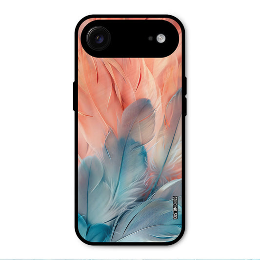 Orange Blue Feather iPhone Air Mobile Back Cover - Aesthetic PrintShield Case
