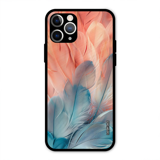Orange Blue Feather IPhone 11 Pro Max Mobile Back Cover - Aesthetic PrintShield Case