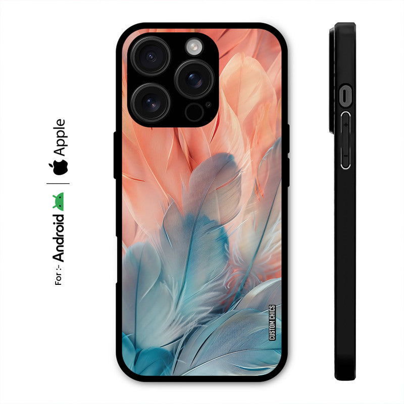 Orange Blue Feather Case – Premium PrintShield Mobile Cover