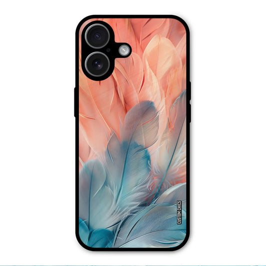 Orange Blue Feather iPhone 17 Mobile Back Cover - Aesthetic PrintShield Case