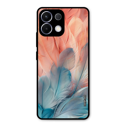 Orange Blue Feather Oppo K13 5G Mobile Back Cover - Aesthetic PrintShield Case